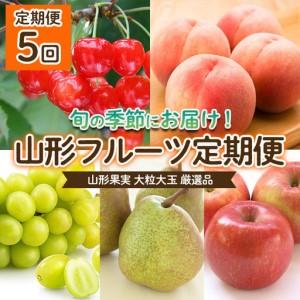 ふるさと納税 【定期便5回】山形果実 大粒 大玉 厳選品 【令和8年産先行予約】FU22-070 くだもの 果物 フルーツ 山形 山形県 山形市 2026年産 山形県山形市
