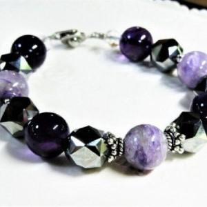 ふるさと納税 天然石ブレスレット 「シャドームーン」【007A-031】 大阪府泉南市