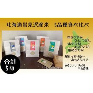 ふるさと納税 令和5年北海道岩見沢市産米　5品種食べ比べ 5kg（1kg袋×5品種）≪沖縄・離島配送...