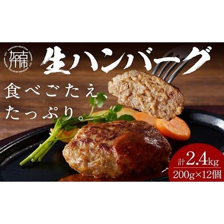 ふるさと納税 【食べ応えたっぷり！】自家製生ハンバーグ200g×12個《 惣菜 ハンバーグ 肉 小分...