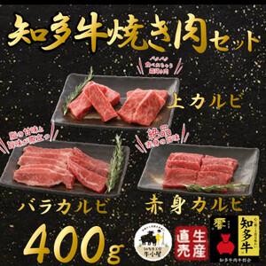 ふるさと納税 生産直売】知多牛 響 焼肉セット 上カルビ、バラカルビ、赤身カルビなど合わせて400g...