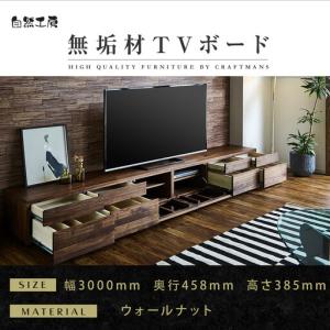 ふるさと納税 【大川家具】無垢材 テレビボード ローボード テレビ台 TV台 風雅 type2 幅3000 ウォールナット ナチュラル インテリア 収納 国産 .. 福岡県大川市