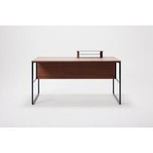 ふるさと納税 パソコンデスク リモートワーク ウォールナット 140 ミニシェルフ付 WAAKstation2WN 1407 minishelf 福岡県大川市