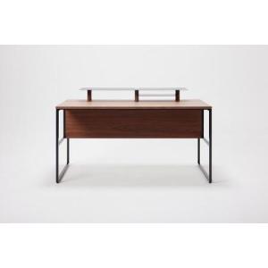 ふるさと納税 パソコンデスク リモートワーク ウォールナット 140 シェルフ大付 WAAKstation2WN 1407 shelf 福岡県大川市