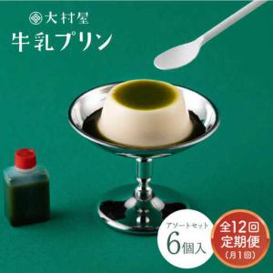 ふるさと納税 【定期便】 大村屋牛乳プリン 6個入り アソートセット NAX007 佐賀県嬉野市