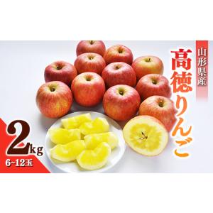 ふるさと納税 FYN9-688 《2026年先行予約》贈答用 山形県産 高徳 りんご 約2kg(6〜12玉) 2026年10月下旬頃から順次発送 林檎 リンゴ 小玉 蜜 秋.. 山形県西川町