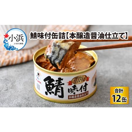 ふるさと納税 鯖味付缶詰 【本醸造醤油仕立て】 12缶 サバ缶 おつまみ 保存食 [B-003016...