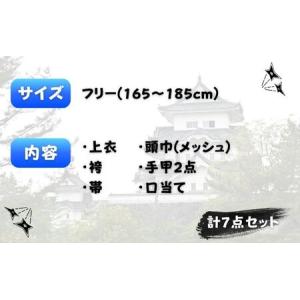 ふるさと納税 衣装 【青】大人用袴式本格派忍者...の詳細画像1