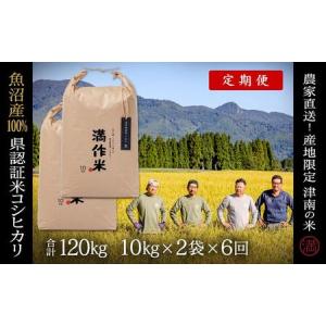 ふるさと納税 【2025年産 】【6ヶ月定期便】 20kg(10kg×2袋) 県認証魚沼産コシヒカリ |津南町 コシヒカリ 定期便 新潟県津南町