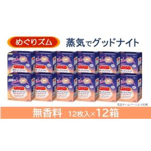ふるさと納税 SF0222　めぐりズム 蒸気でグッドナイト【無香料】　144枚(12枚入×12箱) 山形県酒田市