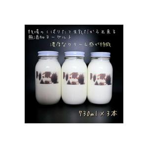 ふるさと納税 よーぐると工房Bawのヨーグルト　730ml×3本セット(加糖) 北海道せたな町｜furunavi