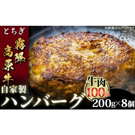 ふるさと納税 とちぎ霧降高原牛入り自家製ハンバーグ1.6kg（200g×8個） 栃木県野木町