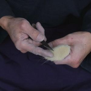 ふるさと納税 高級 化粧筆 古羊毛 花 パール...の詳細画像4