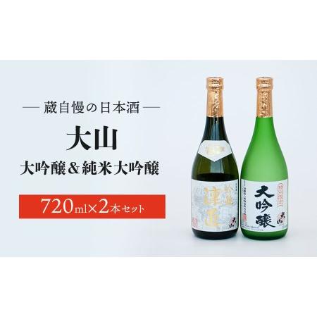 ふるさと納税 B95-201　蔵自慢の日本酒　大山　大吟醸＆純米大吟醸　２本セット　県酒類卸 山形県...