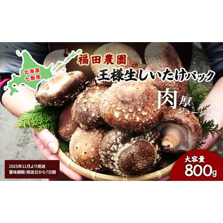 ふるさと納税 【2025年11月より発送】王様生しいたけパック 大容量800g 福田農園 【 ふるさ...