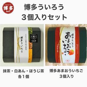 ふるさと納税  博多ういろう3個入り　2種類（定番３種・あまおういちご） 福岡県福岡市｜furunavi