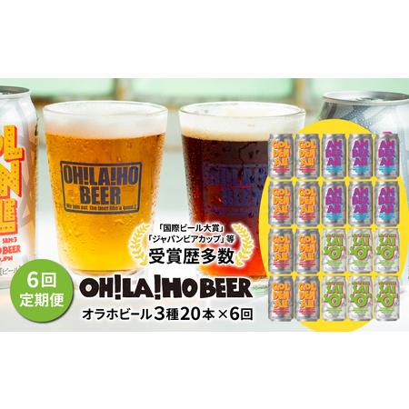 ふるさと納税 【6回定期便】オラホビール20本（3種合計20本）　飲み比べクラフトビール　ビール定期...