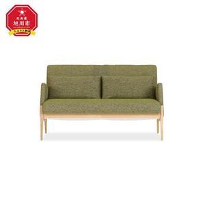 ふるさと納税 旭川家具 宮田産業 ASH(アッシュ) 2P ソファ ナチュラル色 【 国産 無垢 インテリア 木製 ナチュラル ソファ ソファー 2人掛け リ.. 北海道旭川市