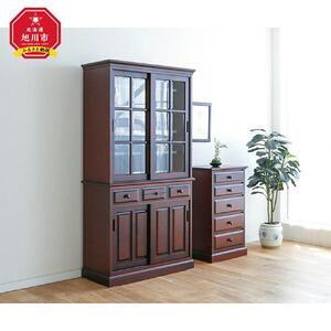 ふるさと納税 旭川家具　クリエイトファニチャー　HOKKAI(北海) 食器戸棚 【 国産 無垢 インテリア 木製 民芸 キャビネット 食器棚 キッチンボー.. 北海道旭川市