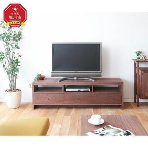 ふるさと納税 旭川家具 山室家具製作所 プロトNo.608 TVボード160 ウォールナット 【 国産 無垢 インテリア 木製 収納 テレビボード テレビ台 ロ.. 北海道旭川市