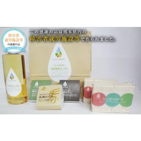 ふるさと納税 自然派せっけん 6種セット 洗濯用粉せっけん 台所用液体せっけん 竹炭石けん 馬油石け...