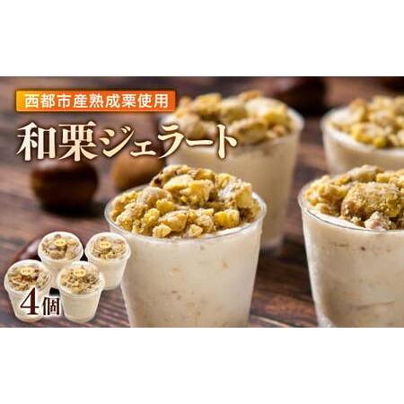 ふるさと納税 【先行予約】秋の味覚！栗ジェラート 4個＜49-9a＞ 宮崎県西都市