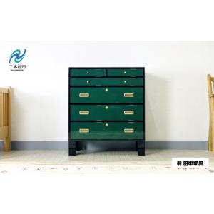 ふるさと納税 桐モダンチェスト 75巾四の二 グリーン&ブラック【田中家具】 福島県二本松市