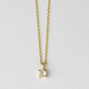 ふるさと納税 【6月誕生石ムーンストーンネックレス】SILVER925/K18ゴールドプレーティング 長さ40cm SV-06-06 ネックレス 滋賀県大津市