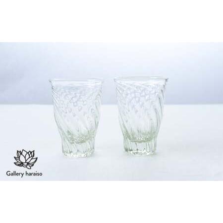 ふるさと納税 【琉球ガラス】レデューサーグラス・ペア【クリア】 沖縄県うるま市