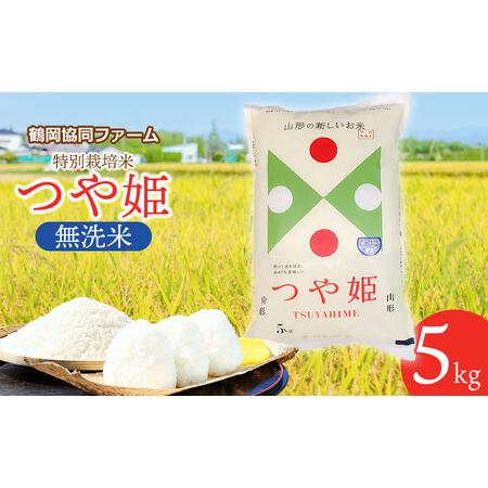 ふるさと納税 【令和7年産】【新米】 特別栽培米つや姫 無洗米 5kg (5kg×1袋) 山形県鶴岡...