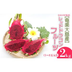 ふるさと納税 奄美大島産 レッドドラゴンフルーツ2kg（5〜8玉入り）