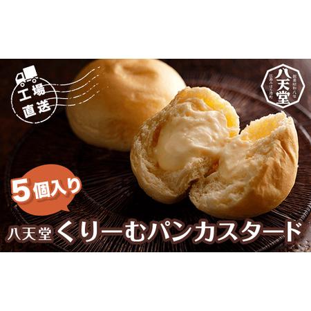 ふるさと納税 ＜工場直送＞八天堂くりーむパンカスタード５個入り / とろけるくちどけくりーむパン 人...