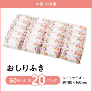 ふるさと納税 おしりふき 20パック(60枚入...の詳細画像4