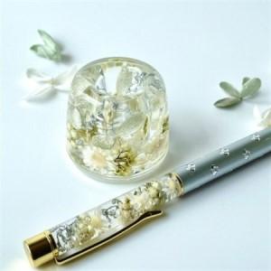 ふるさと納税 ハーバリウムボールペン＆ペン立てセット(カラーおまかせ)ギフト用【1335340】 愛知県安城市