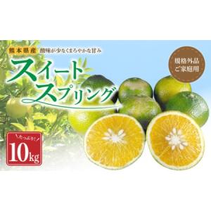 ふるさと納税 ＜ R8年熊本地震復興支援 ＞ 【規格外品】スイートスプリング ご家庭用 10kg サイズ不選別 柑橘くだもの 果物 フルーツ 【2027年1.. 熊本県熊本市