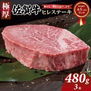 ふるさと納税 佐賀牛 ヒレステーキ 480g D500-002 ヒレ フィレ 牛肉 佐賀県小城市
