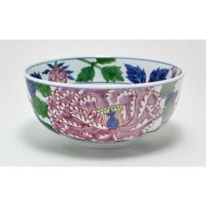 ふるさと納税 【源右衛門窯】 染錦紫牡丹絵 麺鉢...の商品画像