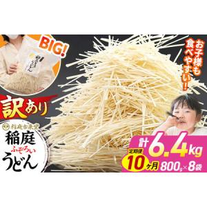 ふるさと納税 《定期便10ヶ月》稲庭古来堂 訳あり 非常に短い麺含む 稲庭うどん 800g×8袋を10回お届け 計64kg 伝統製法認定 稲庭古来うどん 秋田県仙北市