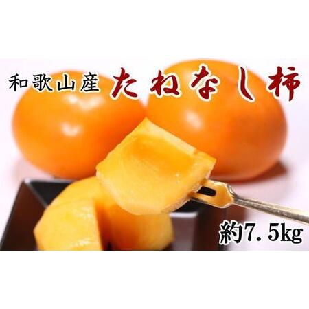 ふるさと納税 果物 柿 旬 / 【秋の味覚】和歌山産のたねなし柿約7.5kg(L〜4Lサイズおまかせ...