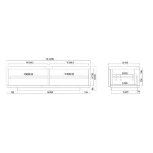 ふるさと納税 大川家具 ノート120TVボード...の詳細画像1
