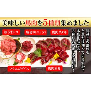 ふるさと納税 馬刺し復興福袋5種セット 馬肉 ...の詳細画像1
