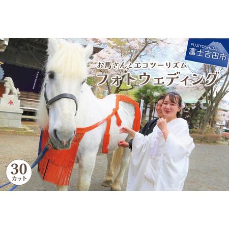 ふるさと納税 富士山の麓でお馬さんとエコツーリズム THE フォトウェディング【30カット】 山梨県...