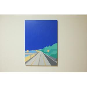 ふるさと納税 原画【帰り道】オリジナル風景画　キャンバス ペインティング　小田原出身在住イラストレーターの作品　心象風景　子供の頃見.. 神奈川県小田原市