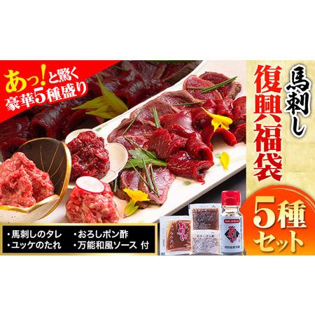ふるさと納税 馬刺し復興福袋5種セット 馬肉 冷凍 《90日以内に出荷予定(土日祝除く)》 新鮮 赤...