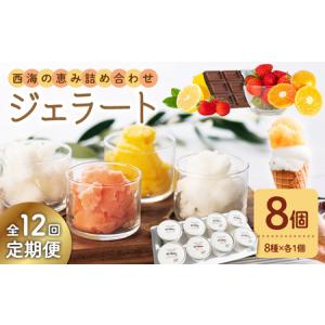 ふるさと納税 【年中人気】【12回定期便】 おまかせジェラート 8個 ＜みかんドーム＞ [CAI033] 長崎県西海市