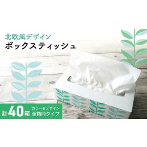 ふるさと納税 北欧風ボックスティッシュ 計40箱 /