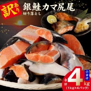 ふるさと納税 訳あり 銀鮭（カマ 尻尾）切り落とし 4kg
