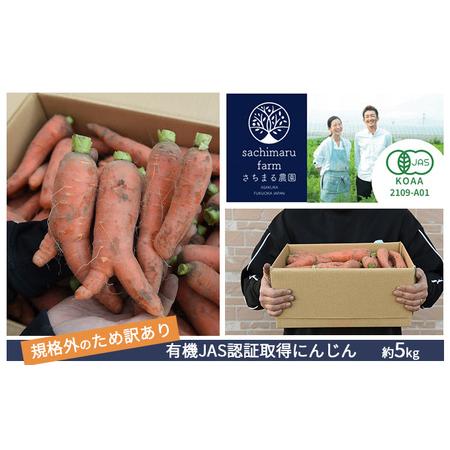 ふるさと納税 訳あり 規格外 にんじん 約5kg 有機JAS認証取得 栽培期間中農薬 除草剤 化学肥...