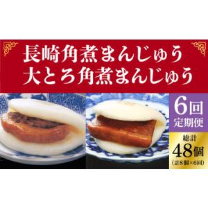 ふるさと納税 【全6回定期便】＜月替り！＞角煮まんじゅう 2種 お楽しみセット （角煮まんじゅう8個・大とろ角煮まんじゅう8個） [DBG068] 長崎県小値賀町