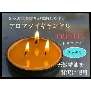 ふるさと納税 天然精油アロマソイキャンドル【TRINITY】スッキリ　0156-2306 山形県上山...